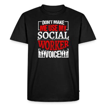 Social Worker Profession Job Title - Men's Premium Organic T-Shirt - black - Front - Nico (187cm)