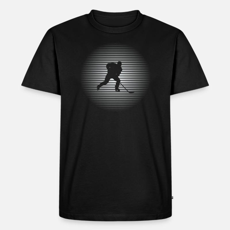 Eishockey - Männer Premium Bio T-Shirt - Schwarz