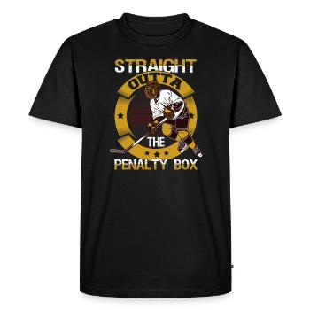 Straight Outta The Penalty Box Hockey Fan Gift - T-shirt Premium bio Homme - noir - Devant - Nico (187cm)