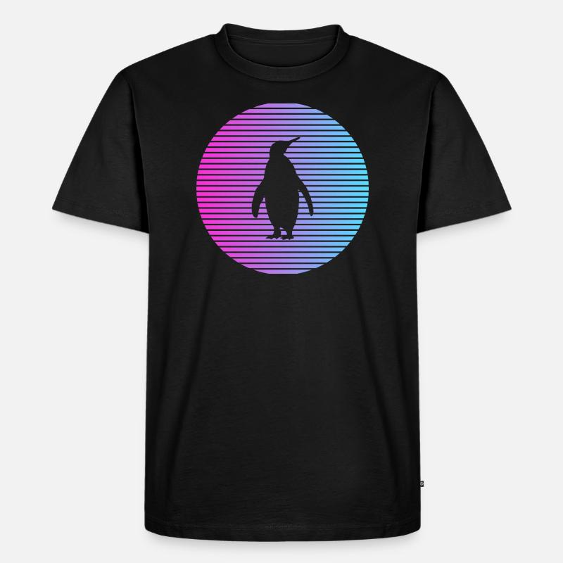 Pinguin - Männer Premium Bio T-Shirt - Schwarz