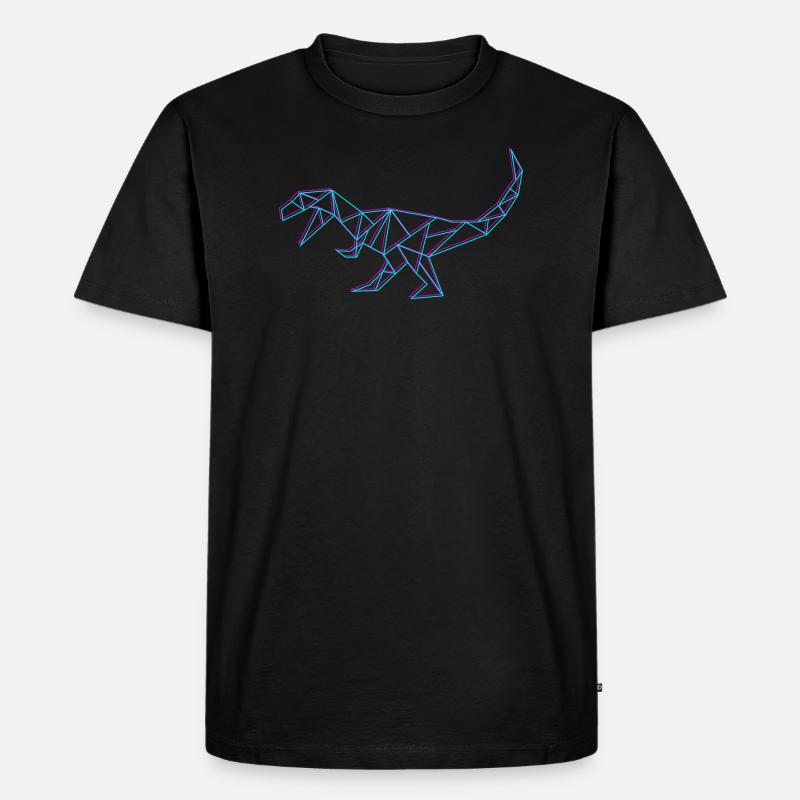 Neon Raptor - Männer Premium Bio T-Shirt - Schwarz