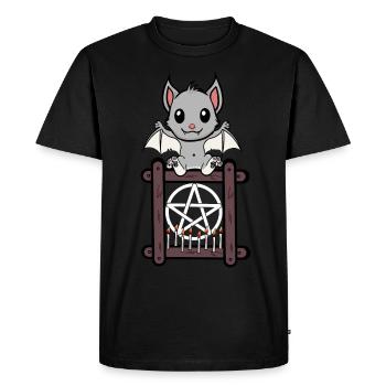 Halloween Bat Witching Hour Horreur - T-shirt Premium bio Homme - noir - Devant - Nico (187cm)