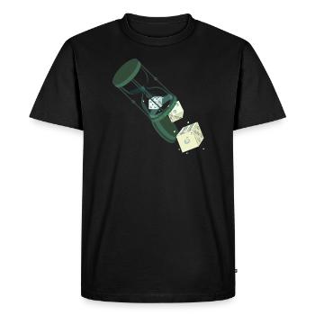 JOUEZ AVEC LE TEMPS - T-shirt Premium bio Homme - noir - Devant - Nico (187cm)