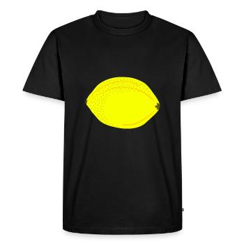 Bang citron jaune, fruits, idée cadeau - T-shirt Premium bio Homme - noir - Devant - Nico (187cm)