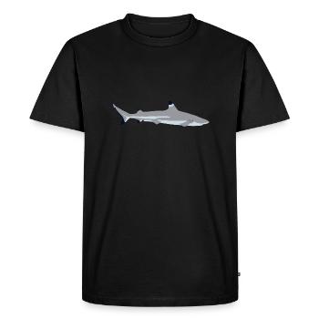 Requin à pointe noire - T-shirt Premium bio Homme - noir - Devant - Nico (187cm)