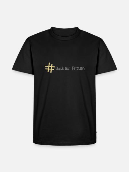 #Fritten - Männer Premium Bio T-Shirt - Schwarz