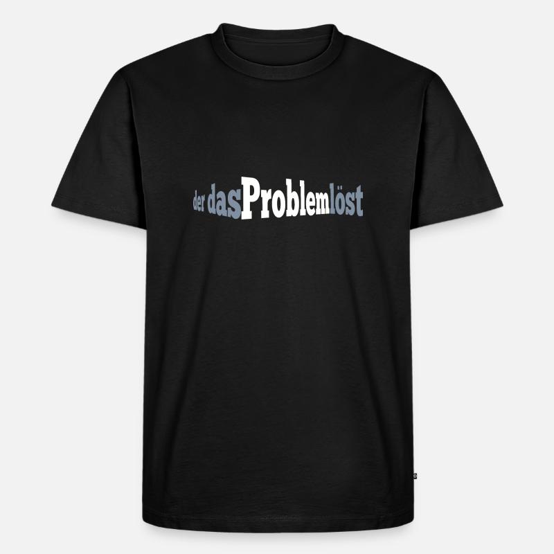 der das Problem löst - Männer Premium Bio T-Shirt - Schwarz