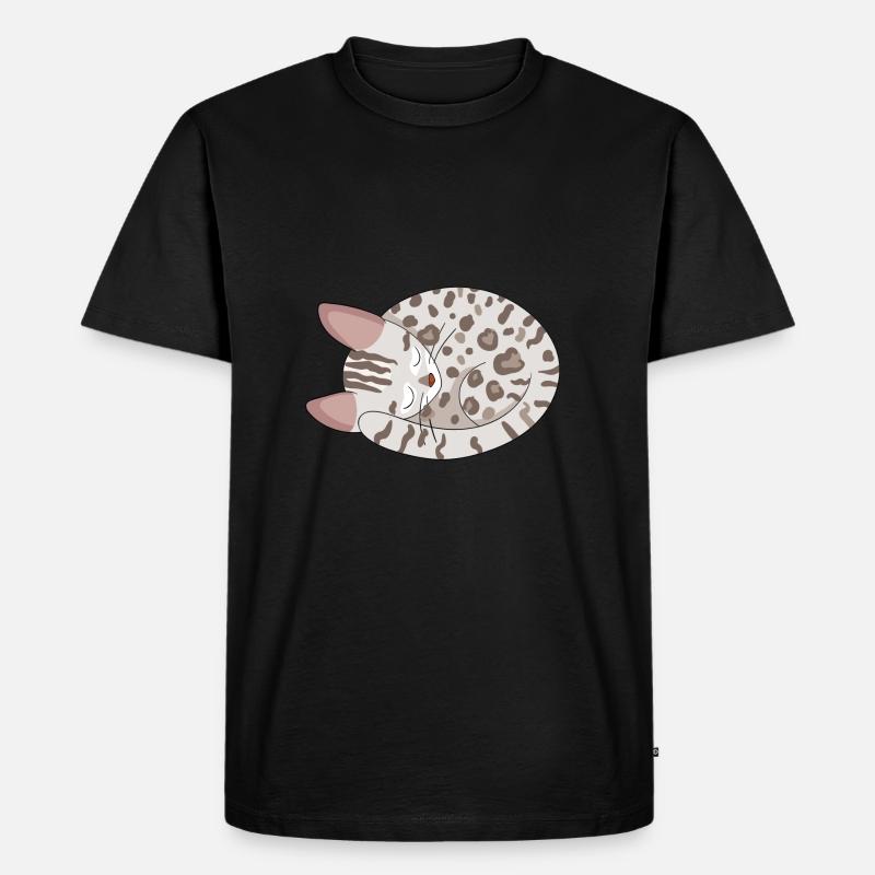 Bengal Kätzchen Katze - Männer Premium Bio T-Shirt - Schwarz