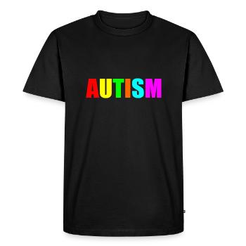 citation autisme - T-shirt Premium bio Homme - noir - Devant - Nico (187cm)