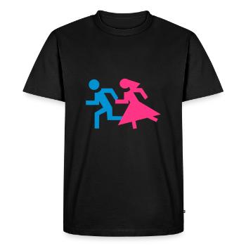 2541614 15391844 mariée - T-shirt Premium bio Homme - noir - Devant - Nico (187cm)