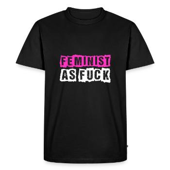 Feminist T-Shirt Gift Idea Birthday Funny - Men's Premium Organic T-Shirt - black - Front - Nico (187cm)