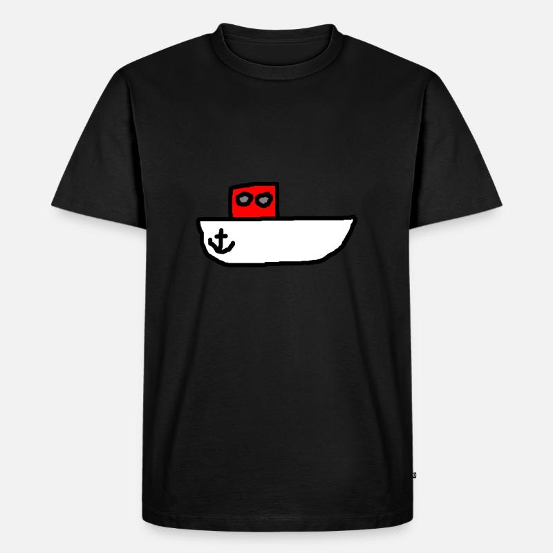 Motorboot - Männer Premium Bio T-Shirt - Schwarz
