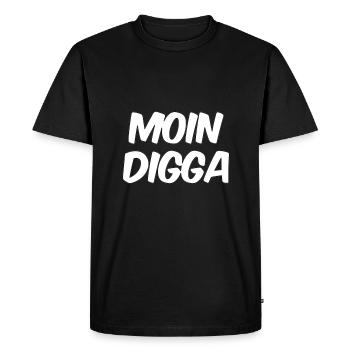 Moin Digga Hambourg - T-shirt Premium bio Homme - noir - Devant - Nico (187cm)