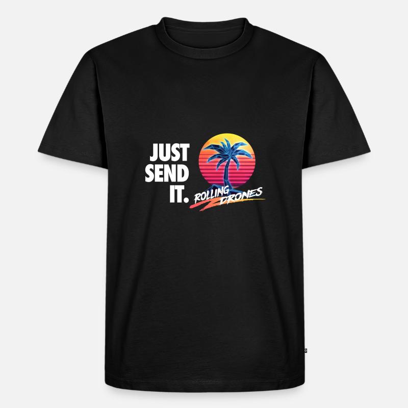 Senden Sie es einfach @ RollingDrones - Männer Premium Bio T-Shirt - Schwarz