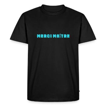 MASTER. THANK YOU. THANK YOU, MASTER. MASTER. MASTER GIFT - Men's Premium Organic T-Shirt - black - Front - Nico (187cm)
