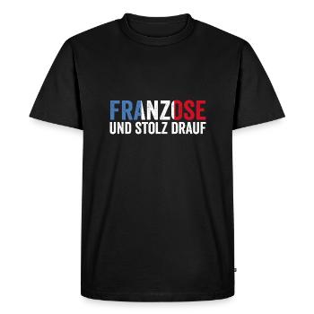 Français Français France - T-shirt Premium bio Homme - noir - Devant - Nico (187cm)