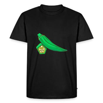 Okra Comestible beinoise Gombobois Okolo Gambo - T-shirt Premium bio Homme - noir - Devant - Nico (187cm)