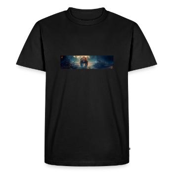Apocalypse Monde Après L’Humanité Ours Géant - T-shirt Premium bio Homme - noir - Devant - Nico (187cm)