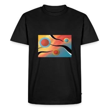 Modern Art - Men's Premium Organic T-Shirt - black - Front - Nico (187cm)