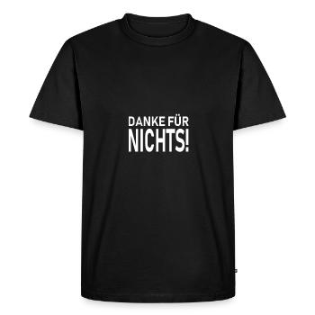 merci - T-shirt Premium bio Homme - noir - Devant - Nico (187cm)
