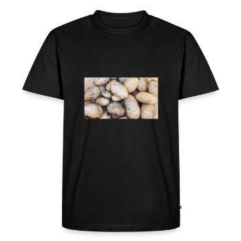pommes de terre - T-shirt Premium bio Homme - noir - Devant - Nico (187cm)