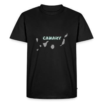 CANARIES - T-shirt Premium bio Homme - noir - Devant - Nico (187cm)