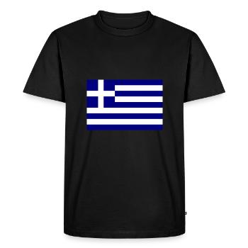 Drapeau de la Grèce - T-shirt Premium bio Homme - noir - Devant - Nico (187cm)
