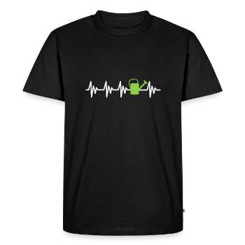 Jardinage Battements de coeur Arrosoir Jardin jardin - T-shirt Premium bio Homme - noir - Devant - Nico (187cm)