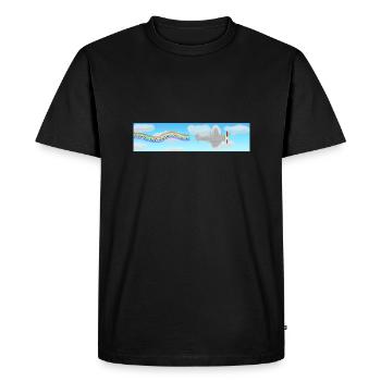 garder le sourire toute la journée flyer - T-shirt Premium bio Homme - noir - Devant - Nico (187cm)