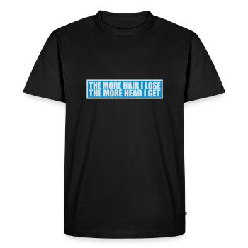 J’ai plus de tête - T-shirt Premium bio Homme - noir - Devant - Nico (187cm)