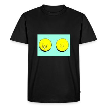 Piercing au citron turquoise - T-shirt Premium bio Homme - noir - Devant - Nico (187cm)