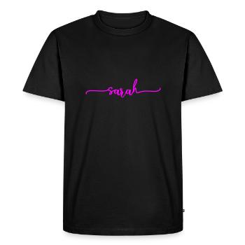 Sarah - T-shirt Premium bio Homme - noir - Devant - Nico (187cm)