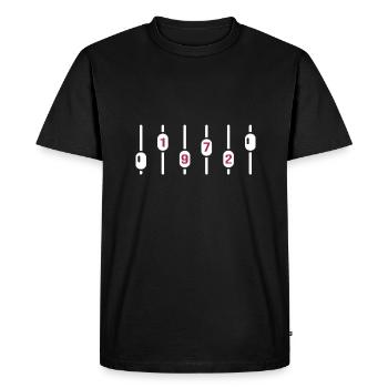 1972 Anniversaire DJ Anniversaire Ingénieur du son - T-shirt Premium bio Homme - noir - Devant - Nico (187cm)