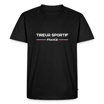 Tireur Sportif - Tireur France - T-shirt Premium bio Homme - noir - Devant - Nico (187cm)