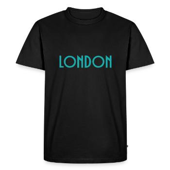 Londres - T-shirt Premium bio Homme - noir - Devant - Nico (187cm)