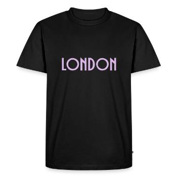 Londres - T-shirt Premium bio Homme - noir - Devant - Nico (187cm)