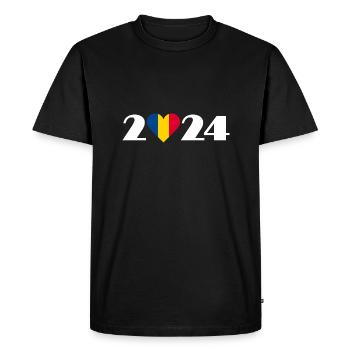 I love Romania 2024, Holidays in Romania 2024 - Men's Premium Organic T-Shirt - black - Front - Nico (187cm)