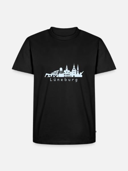 Lüneburg Skyline - Men's Premium Organic T-Shirt - black