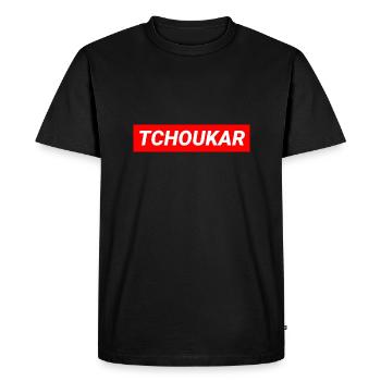 Tchoukar Grenoble Homme - T-shirt Premium bio Homme - noir - Devant - Nico (187cm)