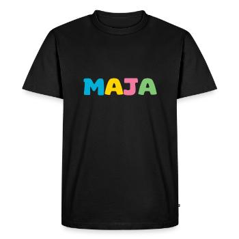 Nom - Maja - T-shirt Premium bio Homme - noir - Devant - Nico (187cm)