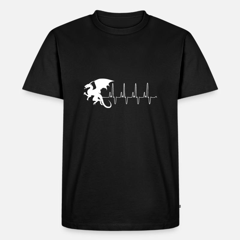 Drachen - Männer Premium Bio T-Shirt - Schwarz