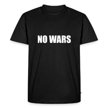 Pas de guerres - T-shirt Premium bio Homme - noir - Devant - Nico (187cm)