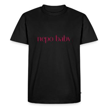 Nepo Bébé - T-shirt Premium bio Homme - noir - Devant - Nico (187cm)