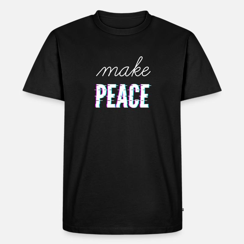 make peace - Männer Premium Bio T-Shirt - Schwarz
