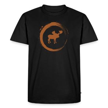 Moose - Men's Premium Organic T-Shirt - black - Front - Nico (187cm)