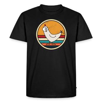 POULET FOU - T-shirt Premium bio Homme - noir - Devant - Nico (187cm)