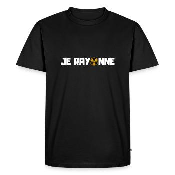 Je rayonne - cadeau manip radio original - T-shirt Premium bio Homme - noir - Devant - Nico (187cm)