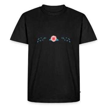 Fleur Plante à fleurs - T-shirt Premium bio Homme - noir - Devant - Nico (187cm)