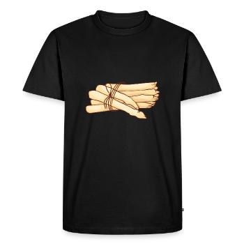Asperges de légumes - T-shirt Premium bio Homme - noir - Devant - Nico (187cm)