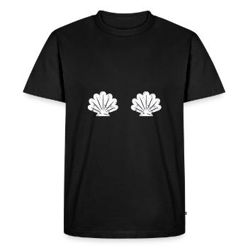 mermaid sea shell mermaid shells - Men's Premium Organic T-Shirt - black - Front - Nico (187cm)